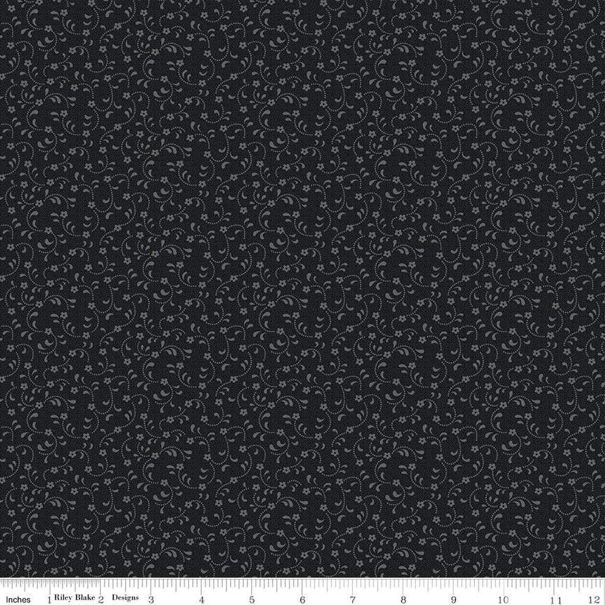 Floret Black 5" Stacker Riley Blake