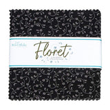 Floret Black 5" Stacker Riley Blake