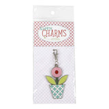 Gingham Flower Pot Happy Charm from Lori Holt