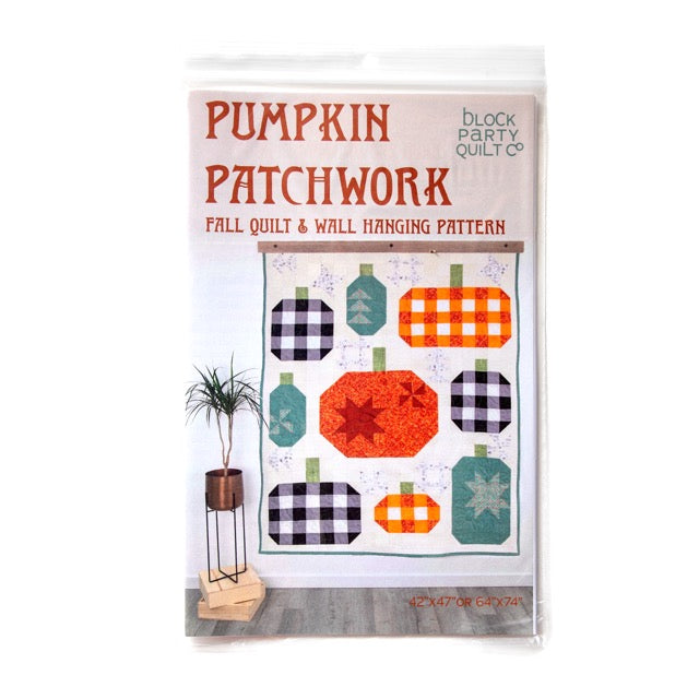 Patron de courtepointe et de tenture murale en patchwork de citrouilles