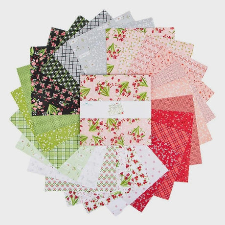 Front Porch 10 inch layer cake 42 pieces Jill Finley Riley Blake Designs plaid floral