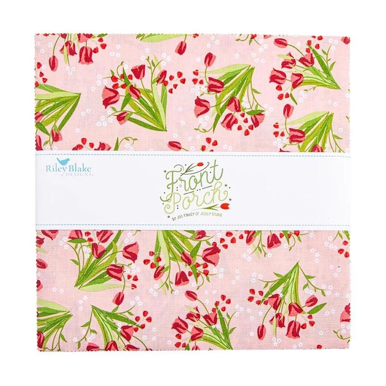 Front Porch 10 inch Square Layer Cake precut quilt fabric by Jill Finley Jillily Studio for Riley Blake Designs