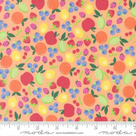 Fruit Salad Cantaloupe fabric by Corey Yoder for Moda Fabrics by the yard 29242 15 novelty fruit print peach