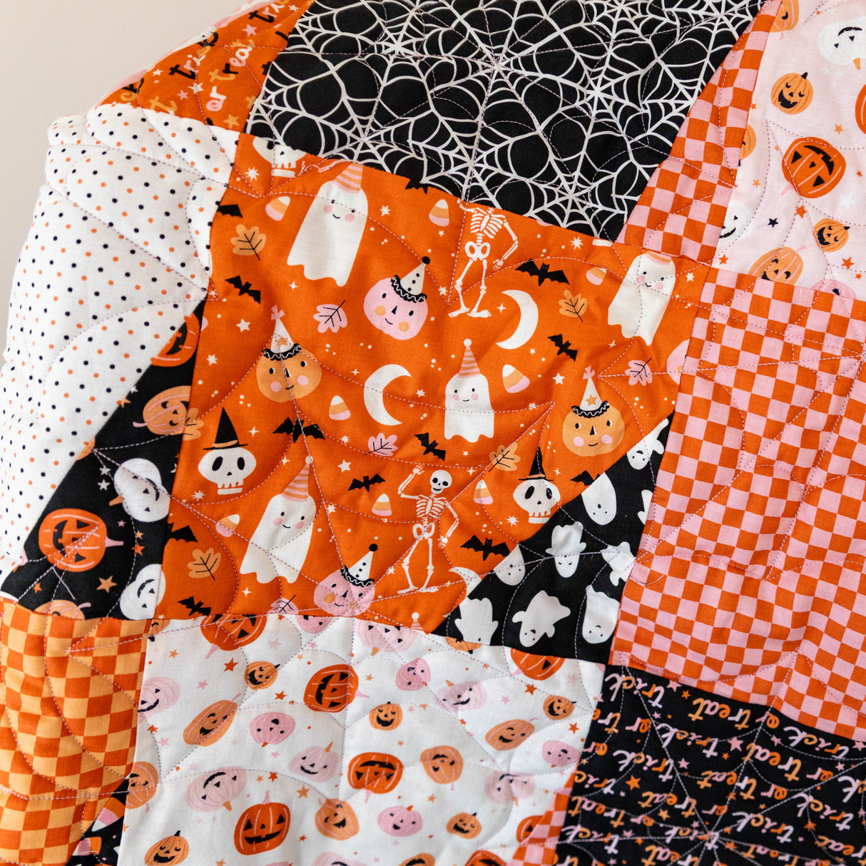 Hey Pumpkin Pink Halloween 10 Inch Squares Layer Cake Riley Blake