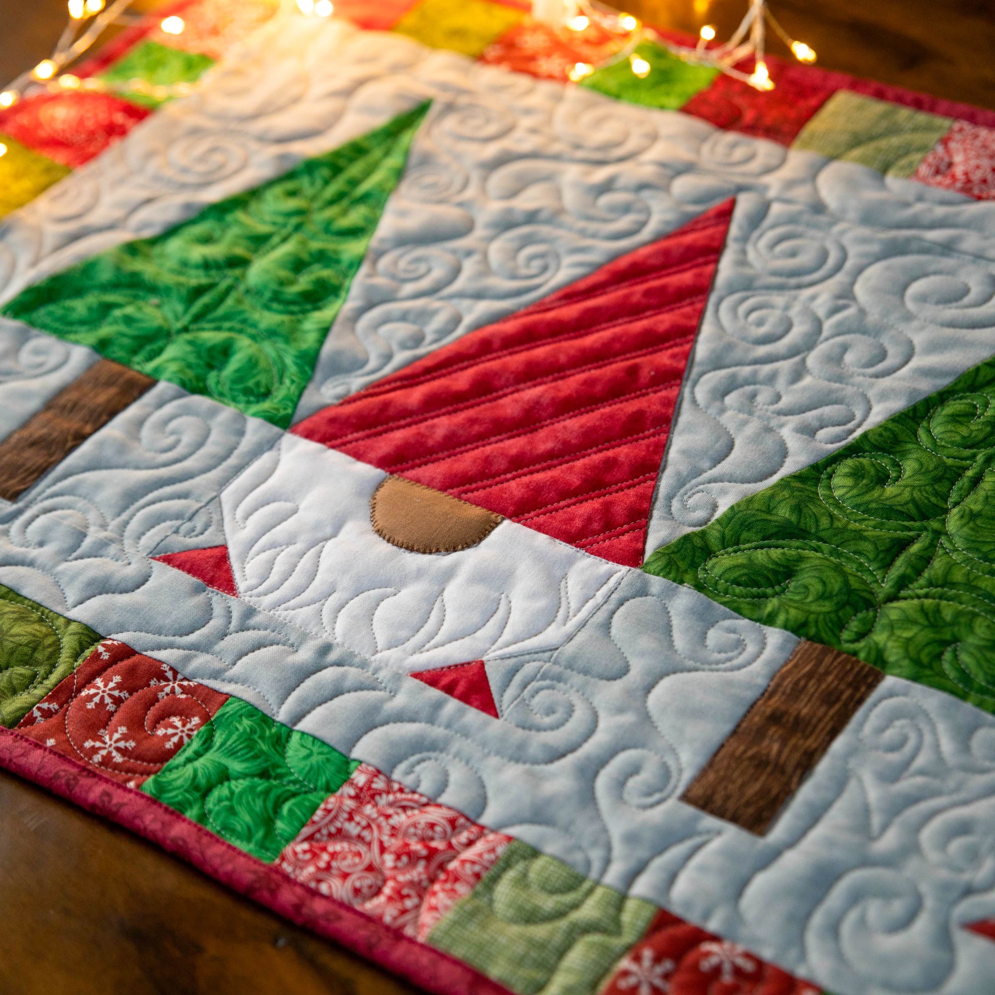 Christmas Gnomes Quilted Table Runner Precut Quilt Kit – Block Party ...
