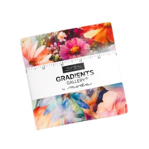 Gradients Gallery Charm Pack 5 inch squares 42 pieces by Moda Fabrics 33880PP Made in Japan gradient quilting cotton