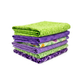 Purple and Lime Fat Quarter or Half Yard Curated Bundle