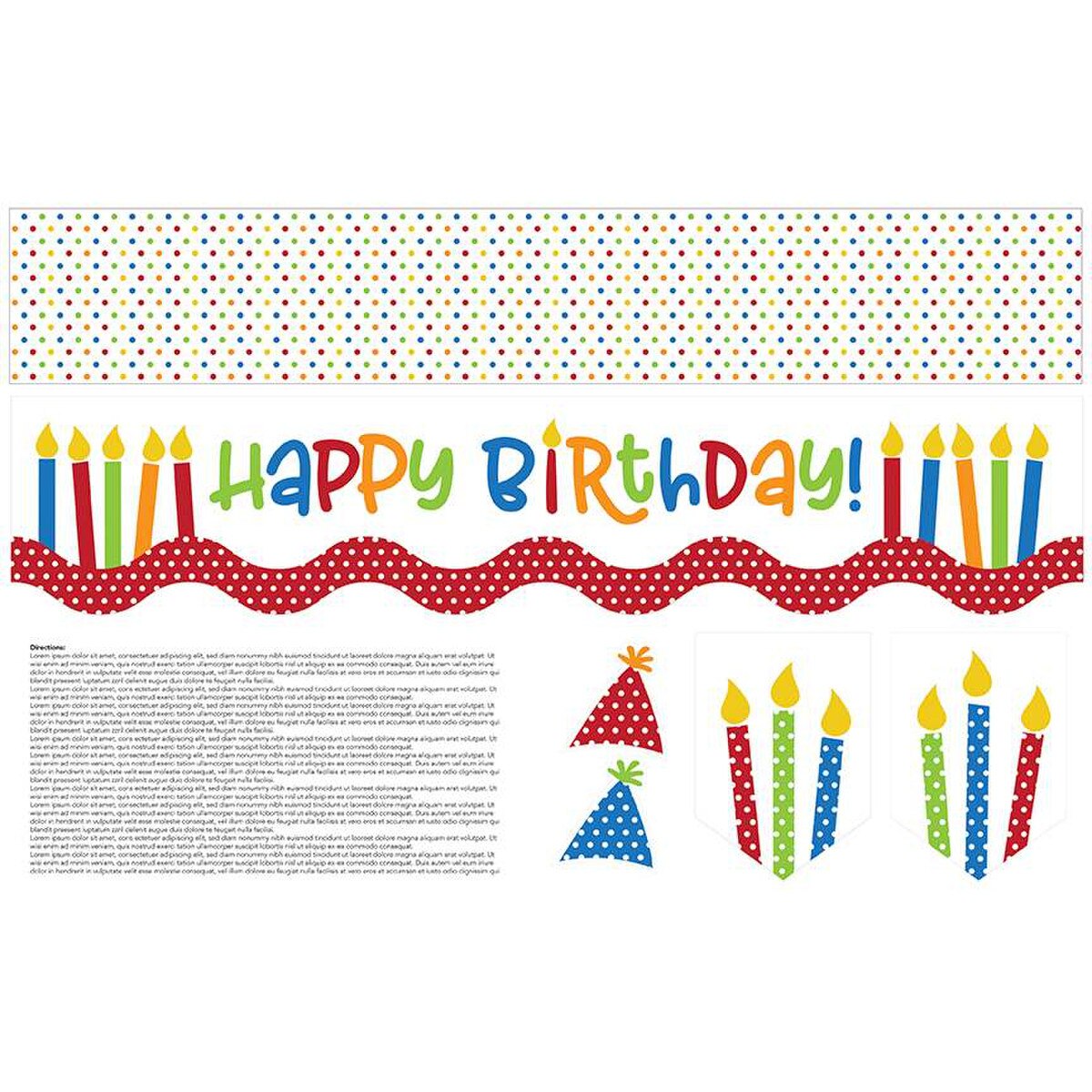 Happy Birthday Mantel Panel