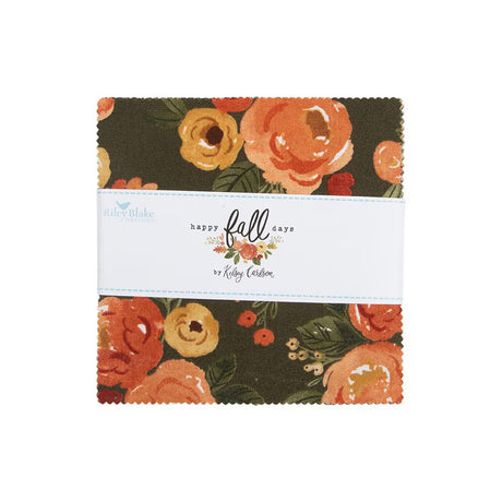 Happy Fall Days floral 5" charm pack Riley Blake