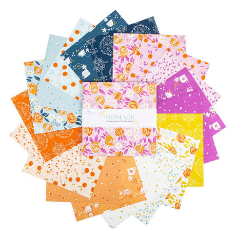 Homage orange and purple 10" square fabric pack