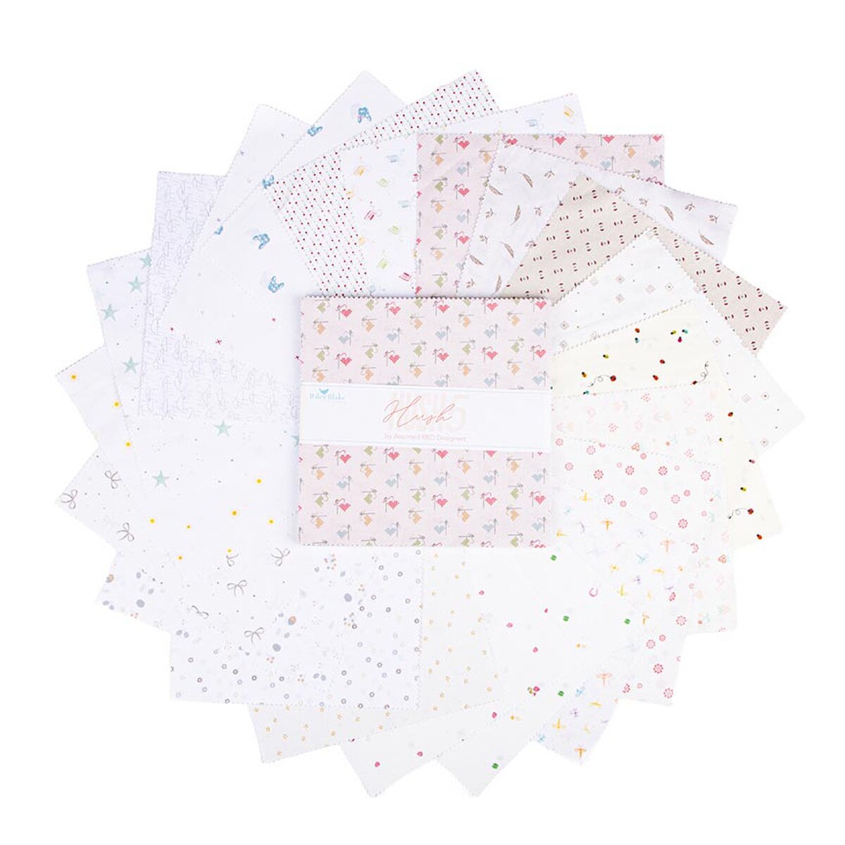 Hush Hush 10" Squares Low Volume Background Fabrics Layer Cake