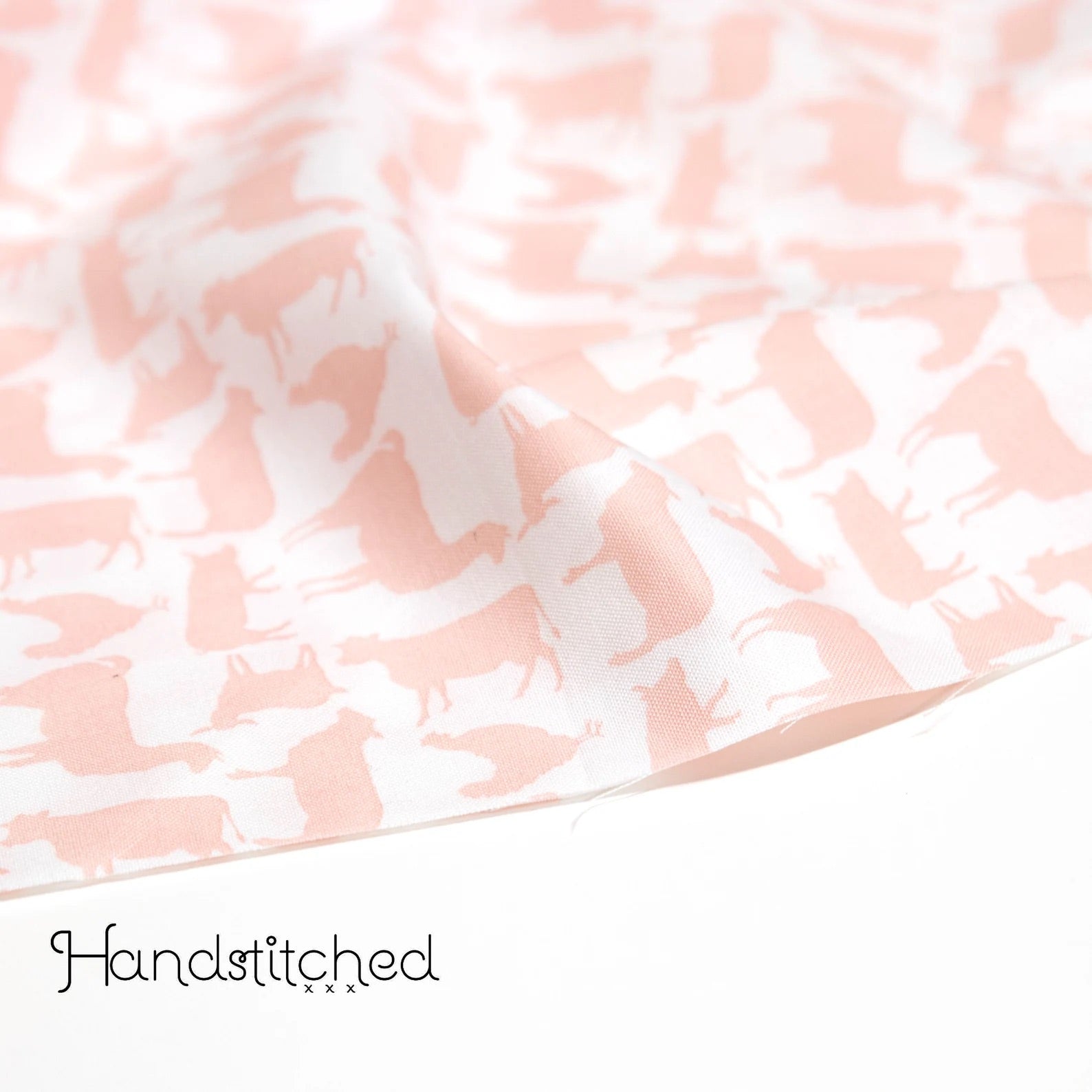 Pink Farm animal cotton fabric by Prairie Sisters