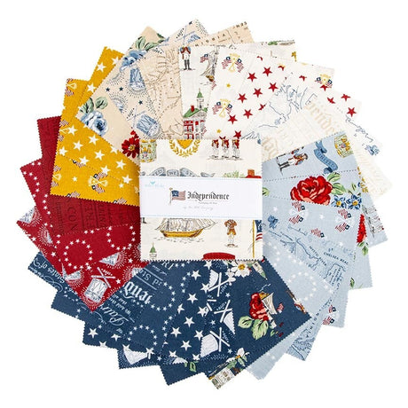 Independence 5 inch charm pack 42 pieces RBD Designers Riley Blake Designs Americana patriotic