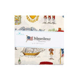 Independence 5 inch Stacker charm pack precut patriotic quilt fabric by RBD Designers for Riley Blake Designs 5-17330-42