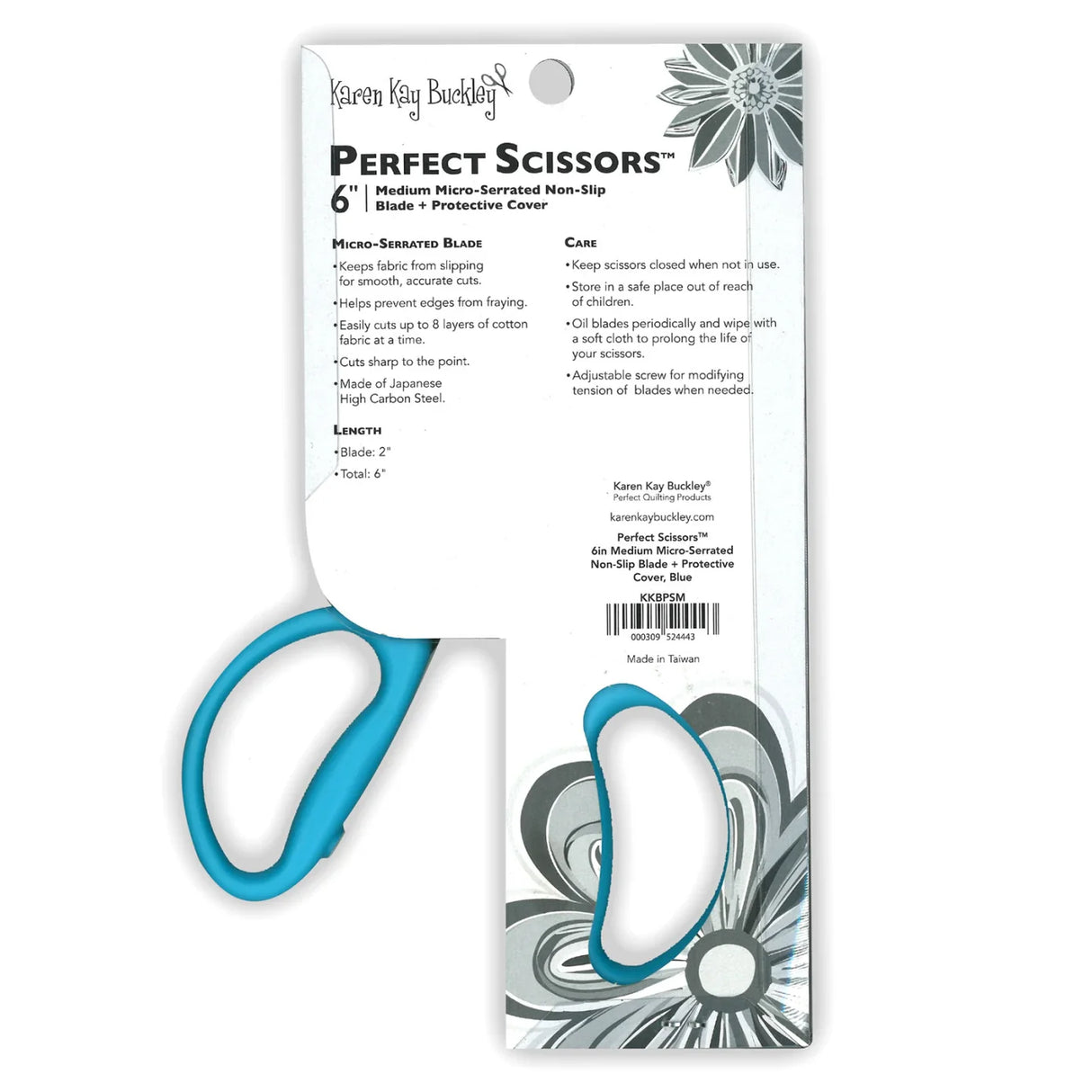 Karen Kay Buckley Perfect Scissors 6 inch Blue Handle