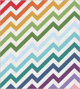 Kenzie Quilt Pattern detail half square triangles chevron stripe Jody Leonardo
