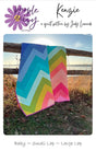 Kenzie Quilt Pattern by Jody Leonardo Purple Daisy Quilt Designs HST elongated chevron stripe P206-KENZIE large throw