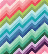 Kenzie Quilt Pattern small throw size Purple Daisy Quilt Designs rainbow stripes