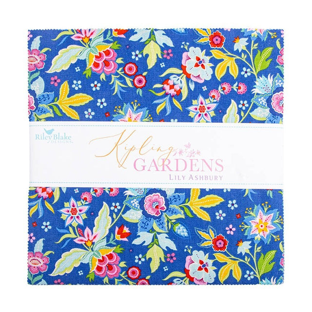Kipling Gardens 10 inch Square Layer Cake precut quilt fabric by Lily Ashbury for Riley Blake Designs 10-17880-42