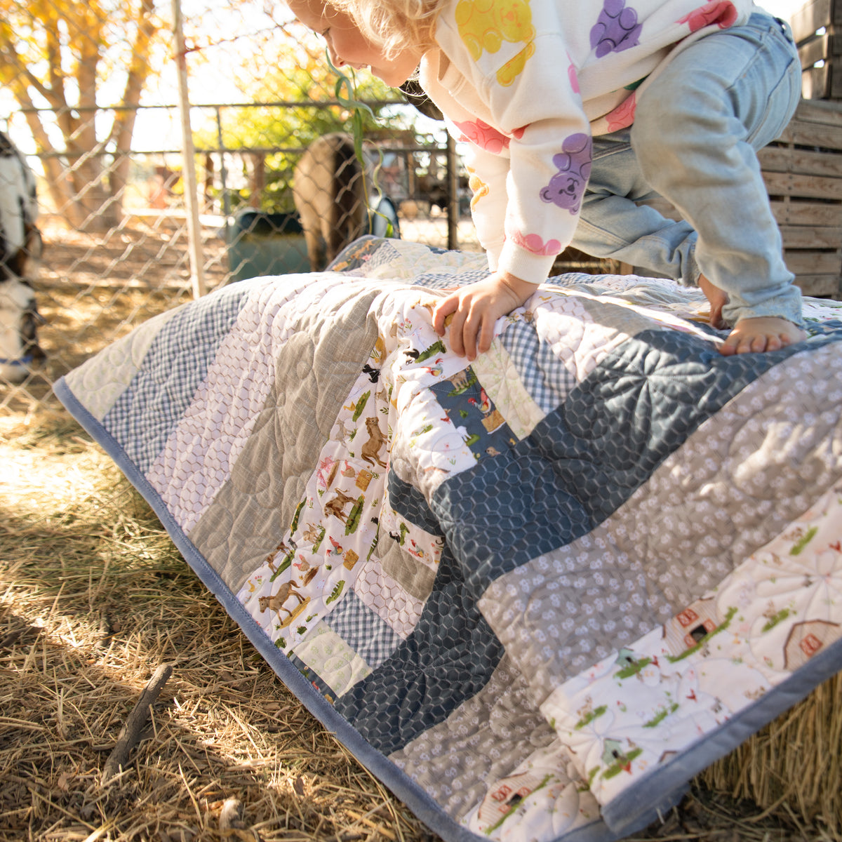 Little Farm Precut Quilt Kit - Bricks and Beams