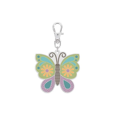Lori Holt Enamel Happy Charm Butterfly zipper pull scissor fob keychain