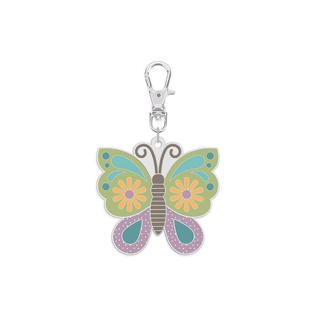 Lori Holt Enamel Happy Charm Butterfly zipper pull scissor fob keychain