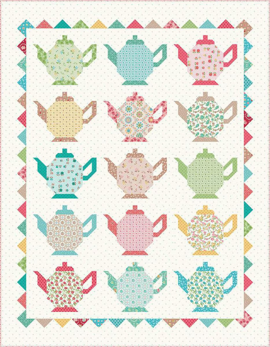 Teapot Quilt Block Pattern Tea Party Quilt Along Teacup A Blocks