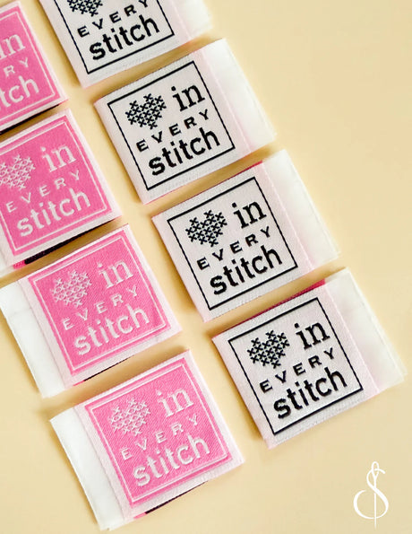 Love in Every Stitch Woven Quilt Labels Minki Kim #012