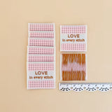 Red Love in Every Stitch Woven Quilt Labels Minki Kim #013