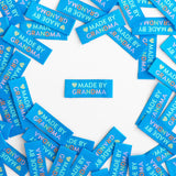 Blue Made by Grandma Woven Label Pack from Sarah Hearts