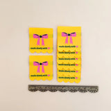 Yellow Made Slowly with Love Woven Quilt Labels Minki Kim #009