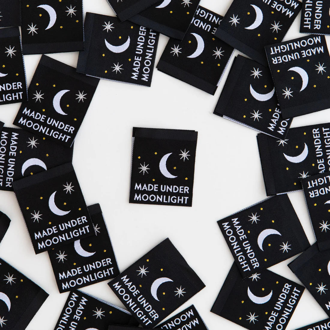 Made Under Moonlight Woven Label Pack for Sewing - Sarah Hearts #111