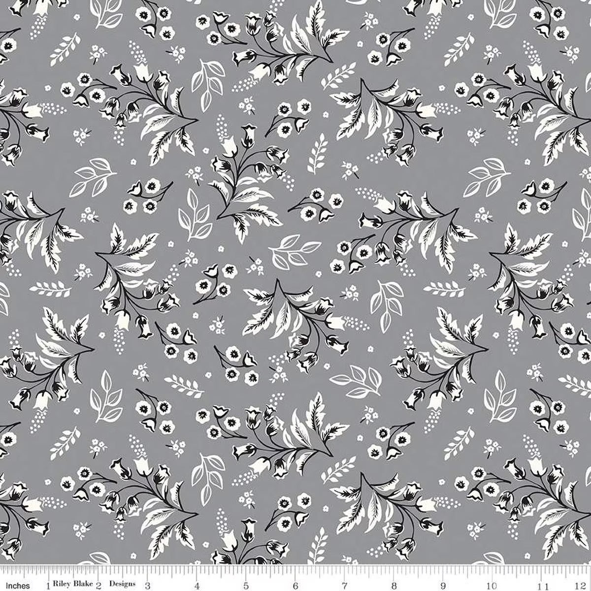 Midnight Meadow Black and White Jelly Roll - Riley Blake