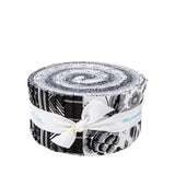 Midnight Meadow Black and White Jelly Roll - Riley Blake