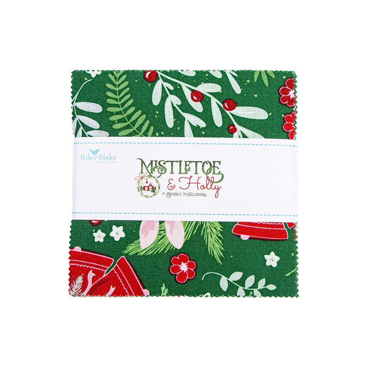 Mistletoe and Holly 5" Charm Pack Riley Blake 2025