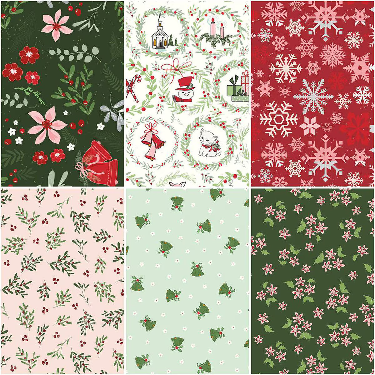Mistletoe and Holly 5" Charm Pack Riley Blake 2025