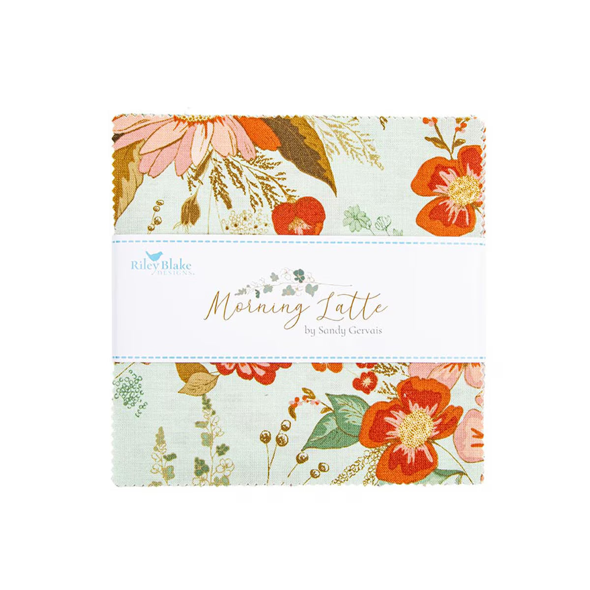 Morning Latte 5 inch Charm Pack Riley Blake Sandy Gervais 2025