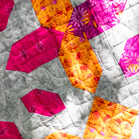 Kit de courtepointe à carreaux marocains - Rose et orange