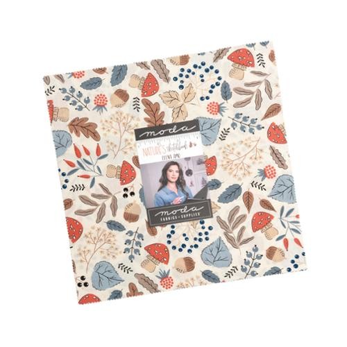 Nature's Sketchbook Layer Cake 10 inch squares 42 pieces by Elena Amo for Moda Fabrics 39070LC botanical floral Made in Korea