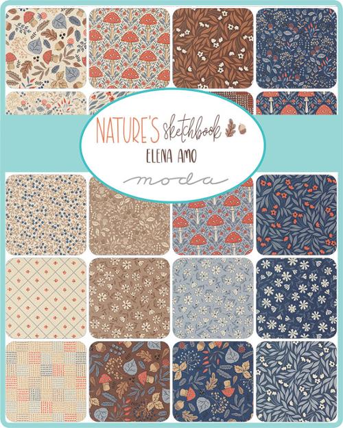 Nature's Sketchbook 10" Layer Cake by Elena Amo