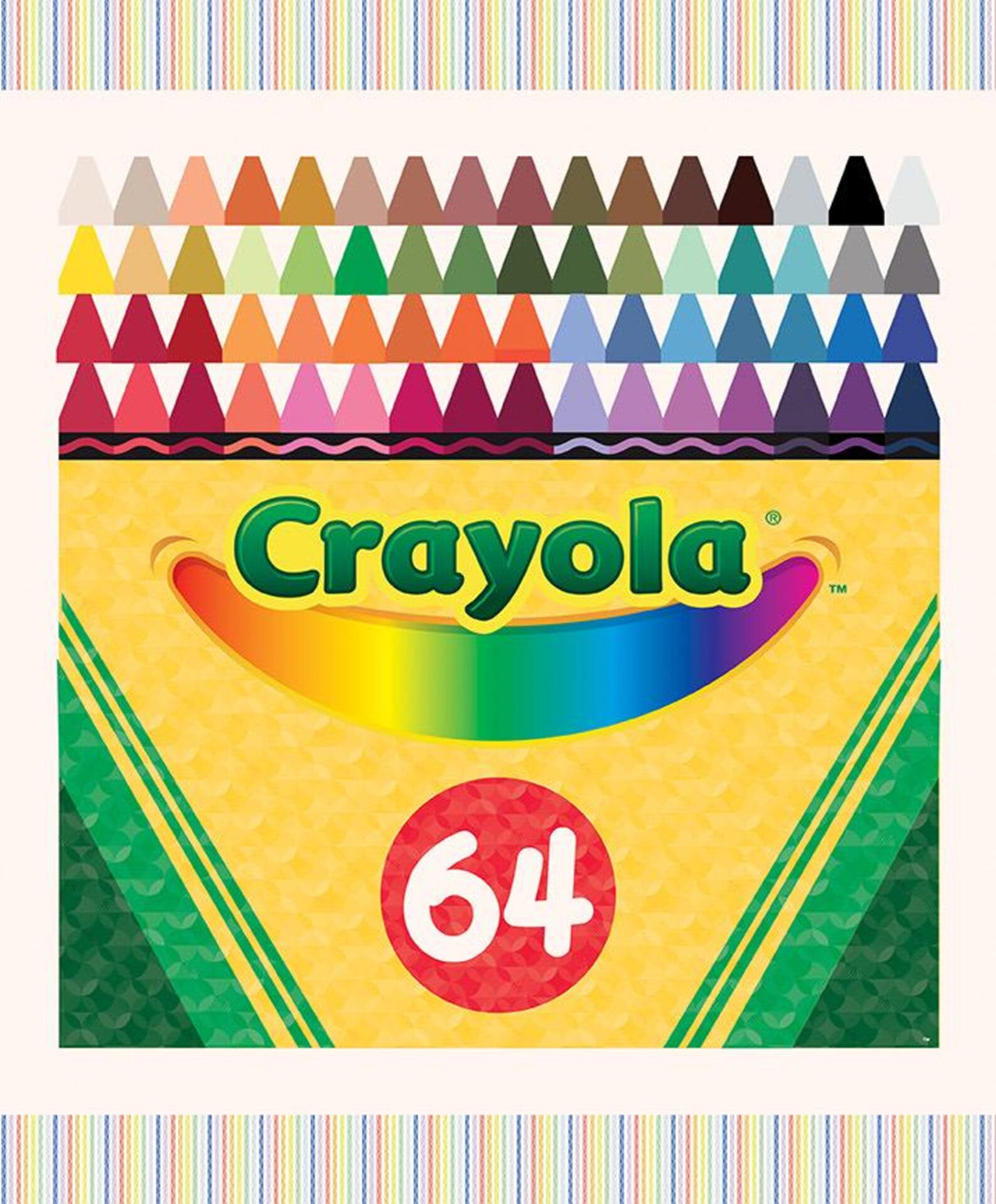 New Box of Crayons 1 yard Panel from Riley Blake