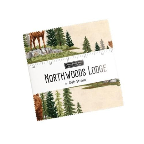 Northwoods Lodge Charm Pack 5 inch squares 42 pieces by Deb Strain for Moda Fabrics 56190PP woodland lodge rustic