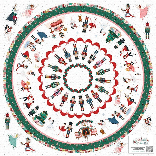 Nutcracker Tradition Home Decor Tree Skirt Panel 54x54 inches by Jennifer Long for Riley Blake Designs HD17679-PANEL