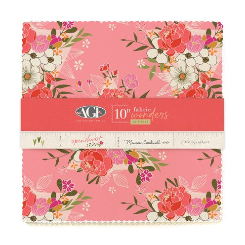 Open Heart 10 inch Square Layer Cake precut quilt fabric by Maureen Cracknell for Art Gallery Fabrics 10W-OPH