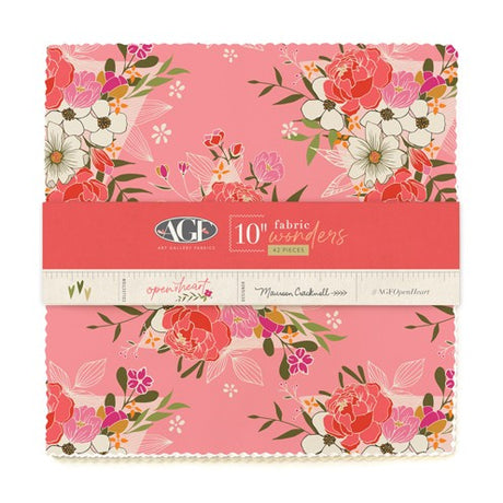 Open Heart 10 inch Square Layer Cake precut quilt fabric by Maureen Cracknell for Art Gallery Fabrics 10W-OPH