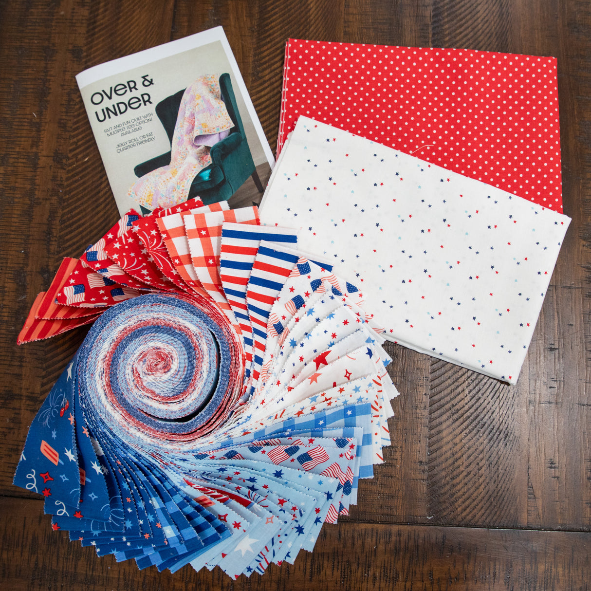 Firecracker Over and Under Quilt Kit - Patriotic Quilt Kit
