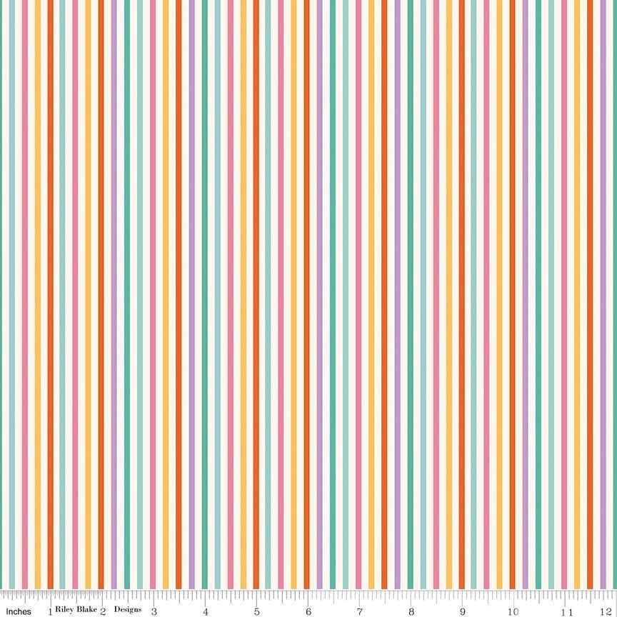 Patchwork Stripes Multi fabric by Liza Taylor for Riley Blake Designs by the yard C17245-MULTI