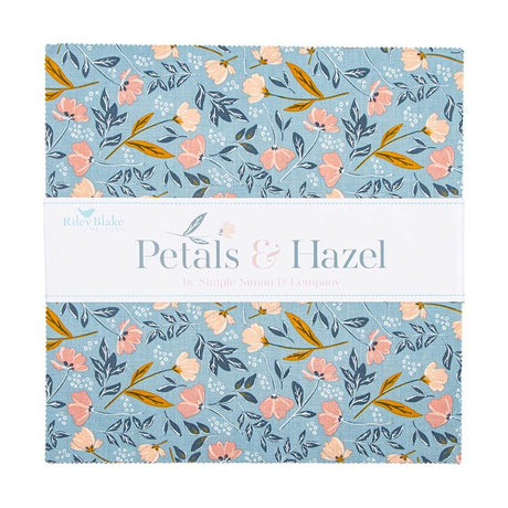 Petals and Hazel 10 inch Stacker layer cake 42 pieces by Simple Simon and Company for Riley Blake Designs 10-18220-42 floral cottage whimsical