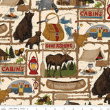 Pine Grove 10 inch square pack Riley Blake Camping Fabric