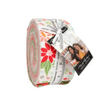 Poinsettia and Pear Jelly Roll 2.5 inch strips 40 pieces by Sherri and Chelsi for Moda Fabrics 37710JR Christmas holiday botanical